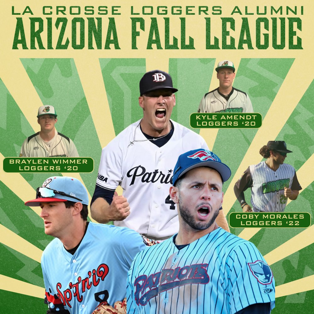 3 Loggers Alums are participating in this year's Arizona Fall League! Congratulations Kyle Amendt, Coby Morales, &amp; Braylen Wimmer! #RollLogs