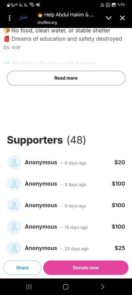 I haven't received any donations for six days. My family of eight and I rely on this link for our daily lives and are in dire need of your help. Please don't leave us alone.🙏🙏 
chuffed.org/project/130414…