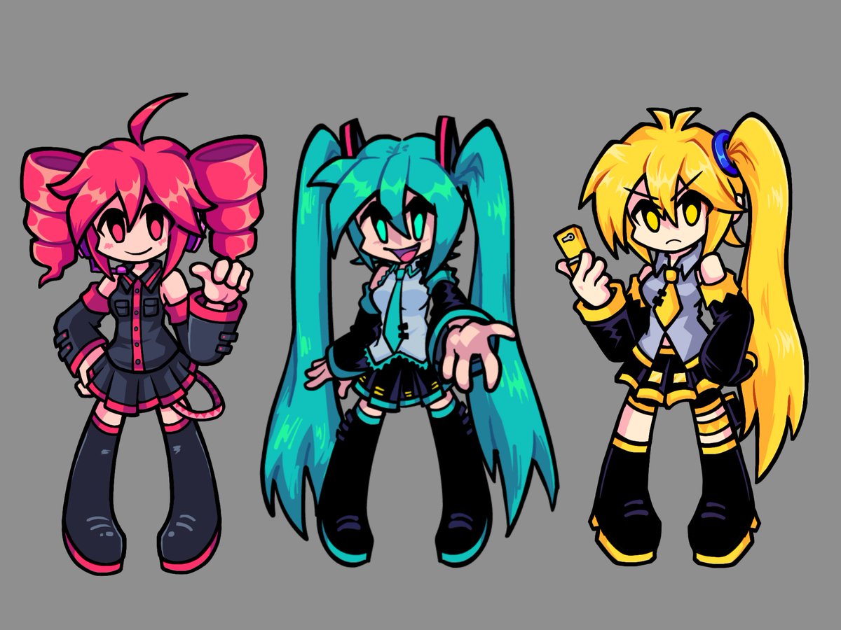 TheDarkCrisX's tweet image. "The Yellow one!!!" 💛
Triple Baka is complete 
#akitaneru #FNF  #fridaynightfunkin