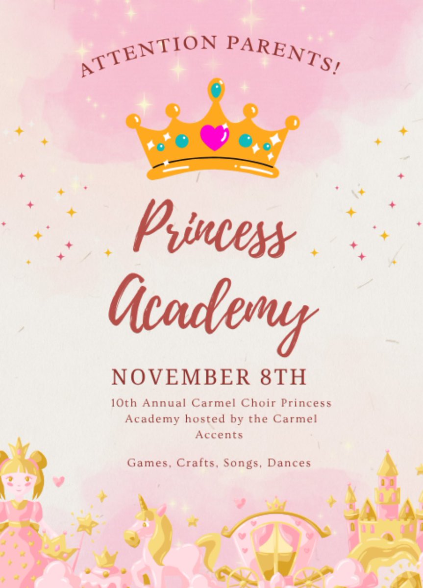 Attention Parents! Princess Academy is Coming Up!