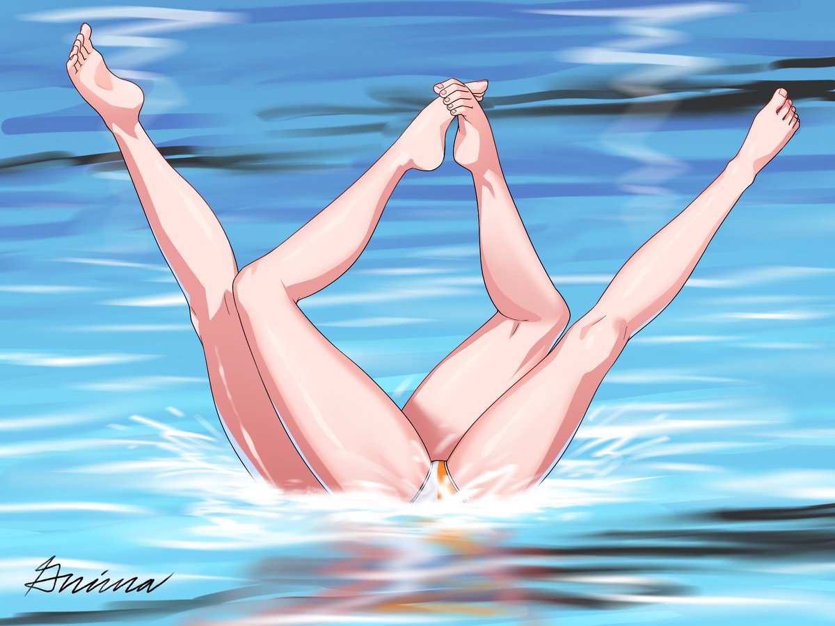 I was commissioned anonymously for these artworks of Baldr and Höðr performing a synchronized swimming routine!

#FEHeroes 
#ファイアーエムブレムヒーローズ
#バルドル　
#ヘズ