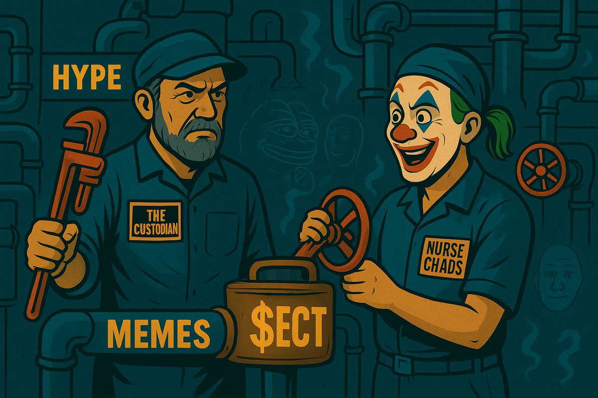 🧠System Check: Asylum Pressure Rising💉

The Custodian’s tightening the pipes.
Nurse just increased the $ECT dosage.
Memes are bubbling. Patients are giggling.
In a week. something pumps. 
Stay sedated, stay based.

🔜 memeasylum.com

#MemeAsylum #ECT #Base #BuildOnBase