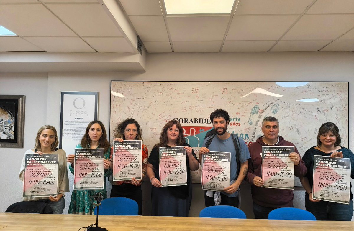 ComiteGorabide's tweet photo. GORABIDEKO LANGILEOK PALESTINAREKIN!
#LangileokPalestinarekin #u15langileokpalestinarekin
#15oworkersforpalestine https://t.co/Otfa04w9rA