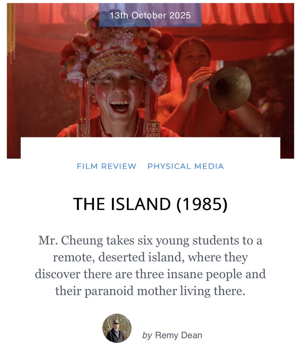 Remy Dean (<a href="/DeanAuthor/">Remy Dean 🏴‍☠️</a>) reviewed THE ISLAND on Blu-ray from <a href="/Eurekavideo/">Eureka Entertainment</a> framerated.co.uk/island-1985/