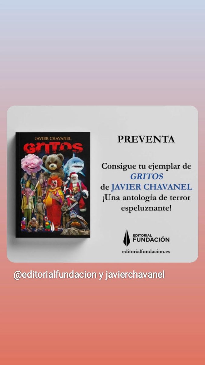 TODOS LOS HORRORES REUNIDOS
Mi nuevo libro ya en preventa:
editorialfundacion.es/producto/grito…