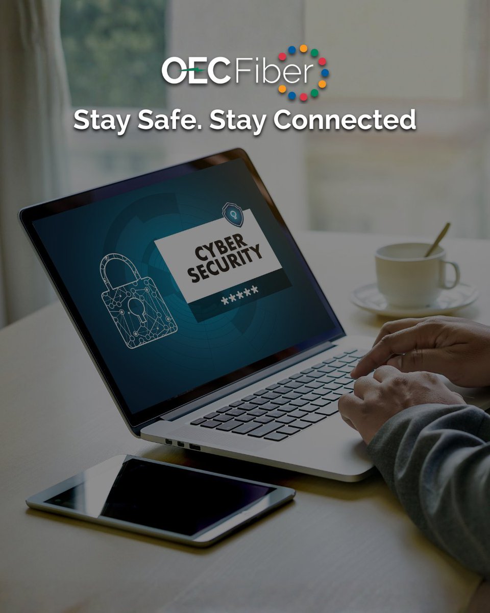 Cybersecurity isn’t just about protection, it’s about peace of mind. At OEC Fiber, we’re committed to helping you 𝘀𝘁𝗮𝘆 𝘀𝗮𝗳𝗲 𝗮𝗻𝗱 𝘀𝘁𝗮𝘆 𝗰𝗼𝗻𝗻𝗲𝗰𝘁𝗲𝗱 every day!