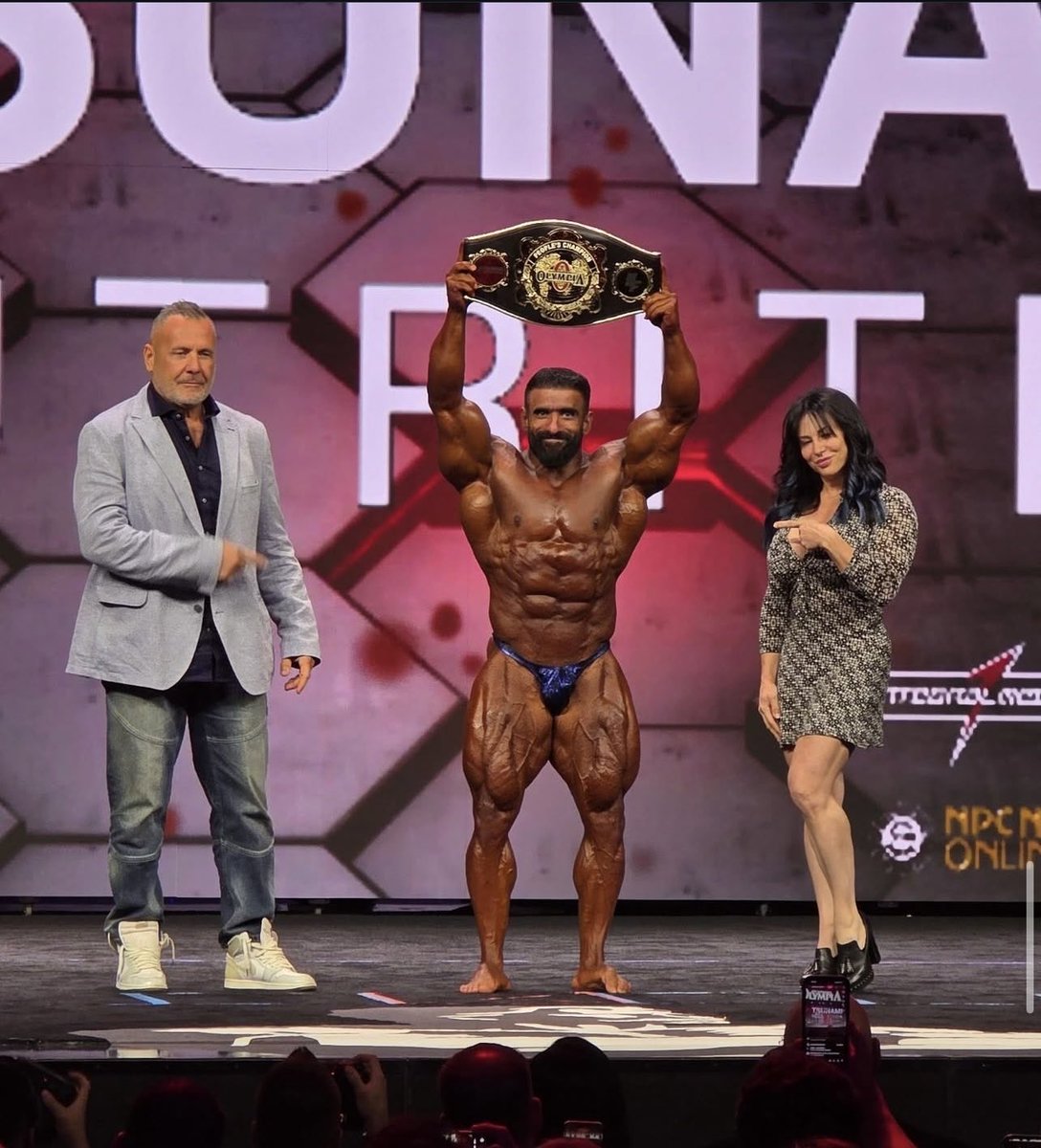 IMr_O_'s tweet photo. Hadi Choopan did not win the 2025 Mr Olympia, but he did win the People's Champion award.

Official IFBB Pro athlete images https://t.co/kcVw0BzVyD