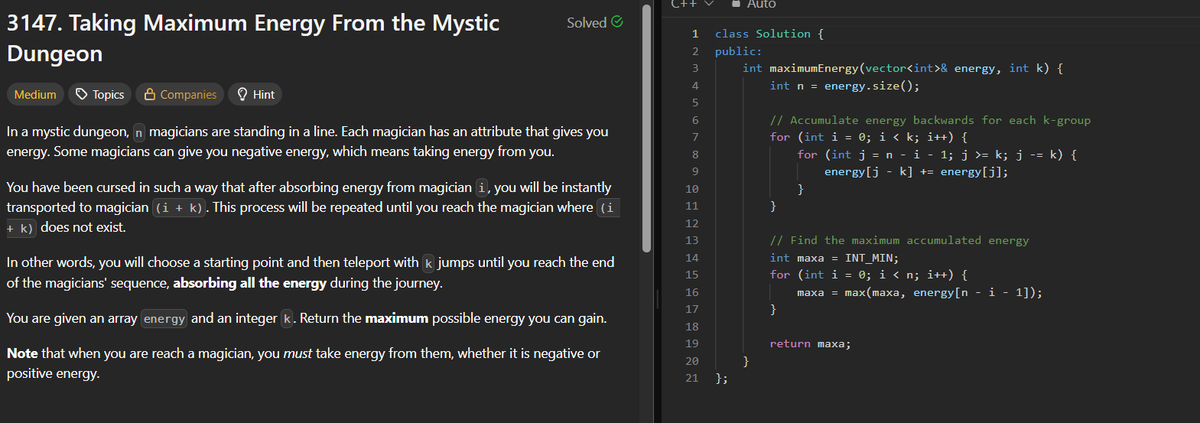 ashayguptaa's tweet image. 📌 Day 41 of #100DaysOfCode
Solved: Maximum Width of Binary Tree, Children Sum Property, and POTD – Taking Maximum Energy From the Mystic Dungeon ⚔️
💬 Continued strengthening binary tree concepts and worked on today’s LeetCode POTD
#LeetCode #DSA #LearnInPublic