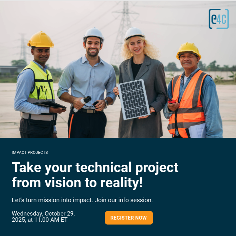 engineer4change's tweet image. Engineering meets impact.
Discover how E4C's Impact Projects bring global talent + mission-aligned orgs together to advance sustainability goals.

📅 October 29th, 11am ET / 4pm CET / 3pm UTC
🔗asme.zoom.us/webinar/regist…

#E4C #ImpactProjects #SustainableDevelopment
