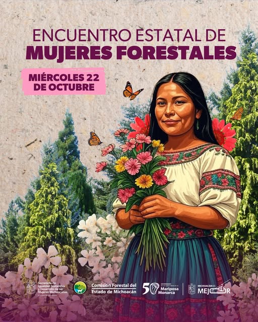 Las mujeres son pieza clave en la preservación de nuestros bosques.
El Encuentro Estatal de Mujeres Forestales, se llevará a cabo en Salón Independencia de Casa Michoacán, Periférico Paseo de la República No. 1500, Colonia General Oviedo Mota, Morelia, Michoacán.
8:40 a.m.