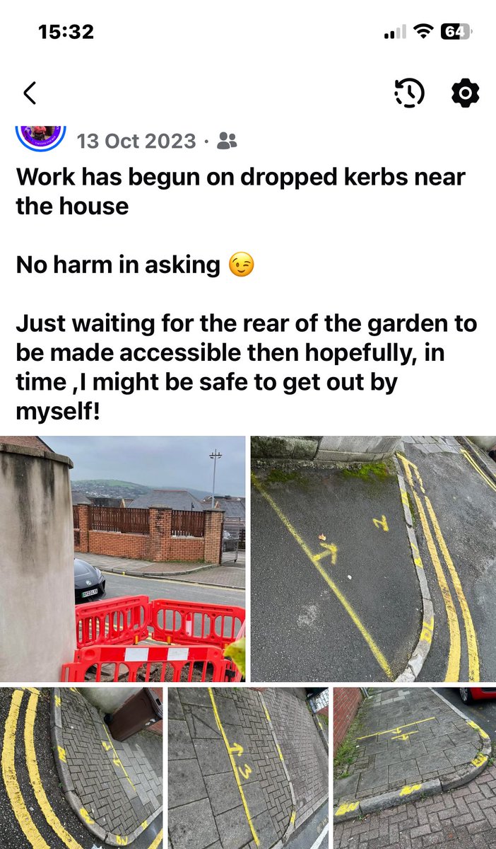 2 years on &amp; still waiting for an accessible home so I can actually use these dropped kerbs 

4 years of not being able to get out by myself 

4 bloody years of being reliant on help

#VaccineInjured who wants more control over her life !