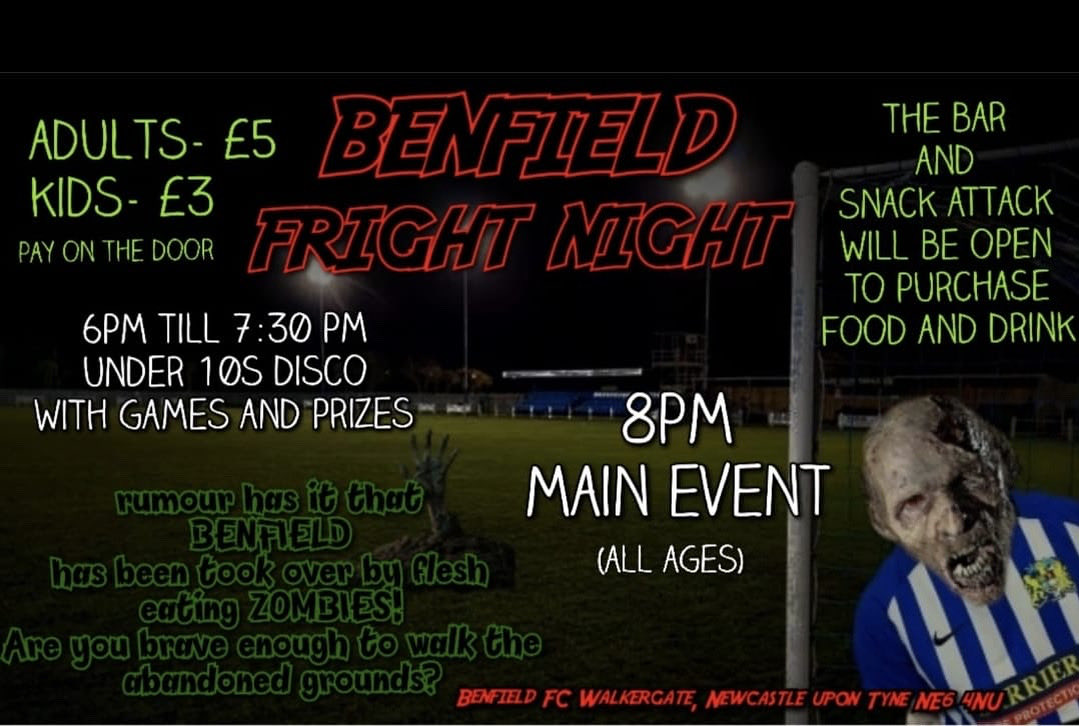 Halloween at Benfield Friday 31st October 👻