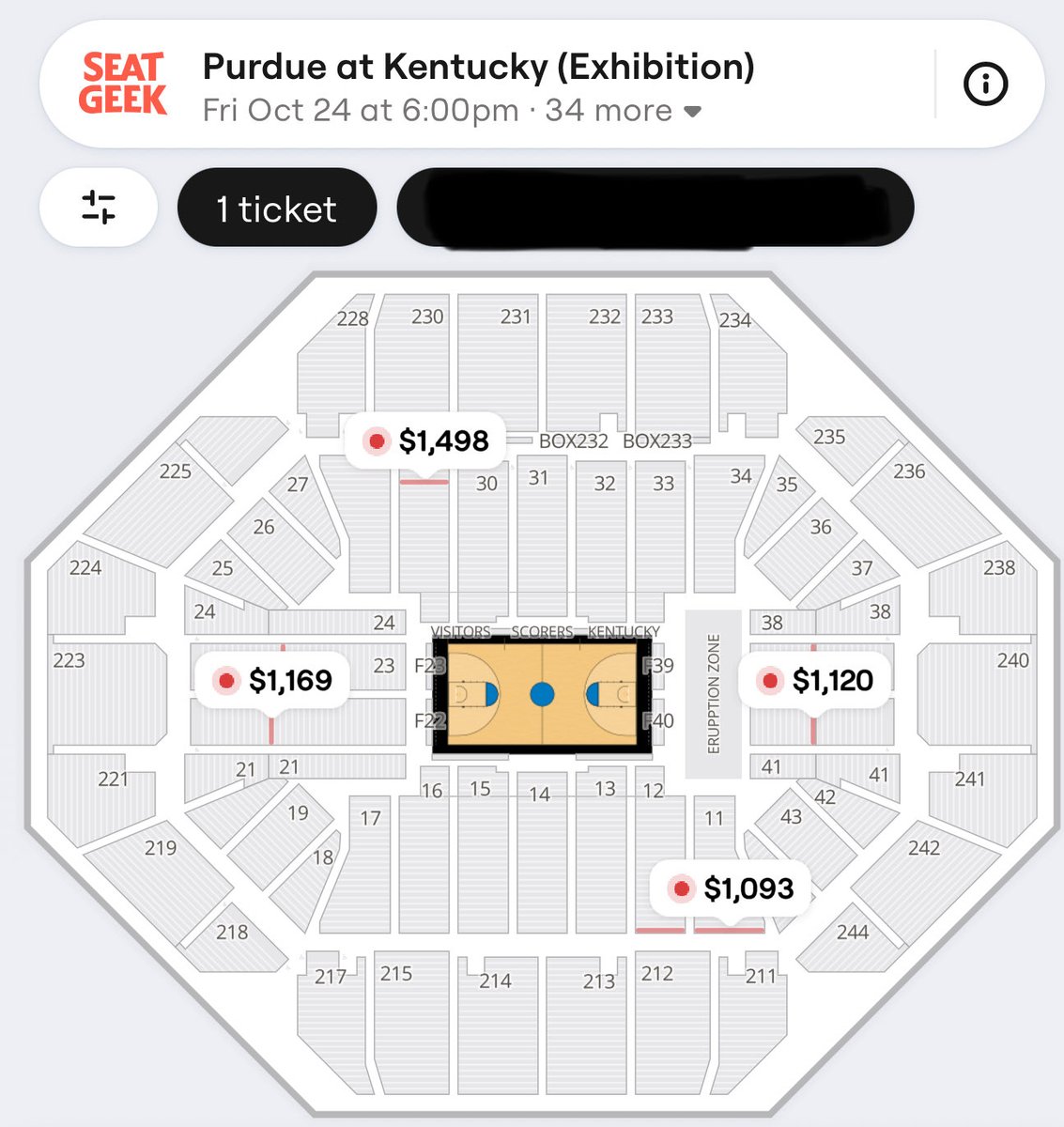 The “get-in price” for Purdue’s EXHIBITION game at Kentucky is $1,000+ 🤯

EVERYONE is trying to see the BEST TEAM IN THE COUNTRY play this season 😤🚂