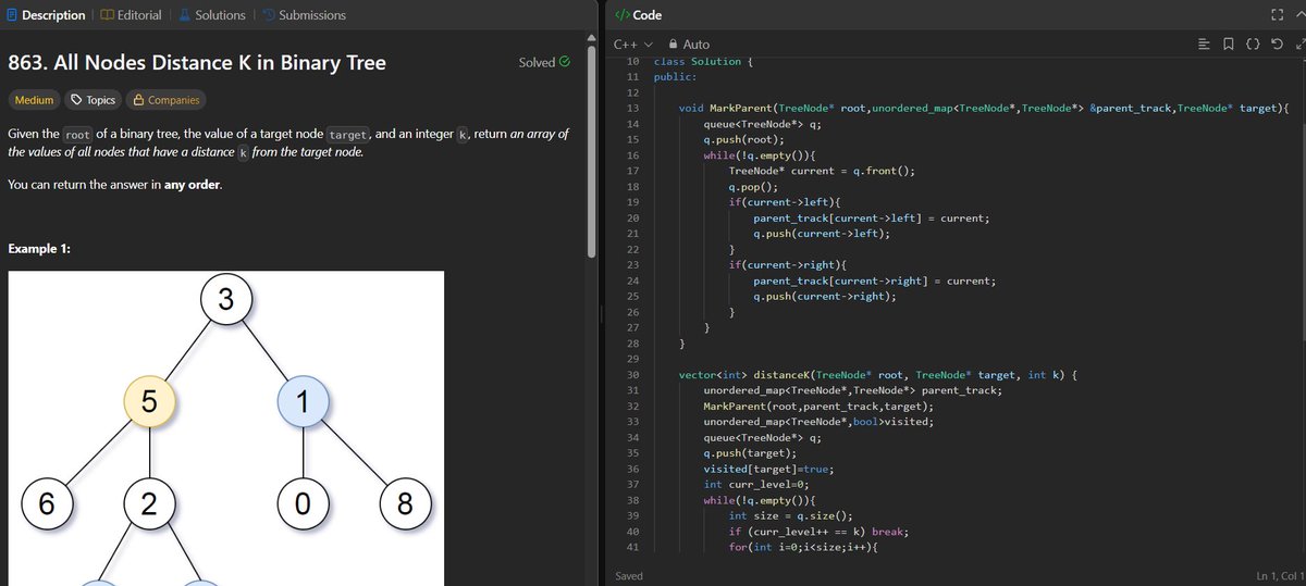 ashayguptaa's tweet image. 📌 Day 42 of #100DaysOfCode
Solved: Print All Nodes at Distance K in a Binary Tree and LeetCode Daily 3186 🌳
💬 Focused on tree traversal and distance-based problems today. The daily problem was a good mix of logic and implementation
#LeetCode #DSA #LearnInPublic