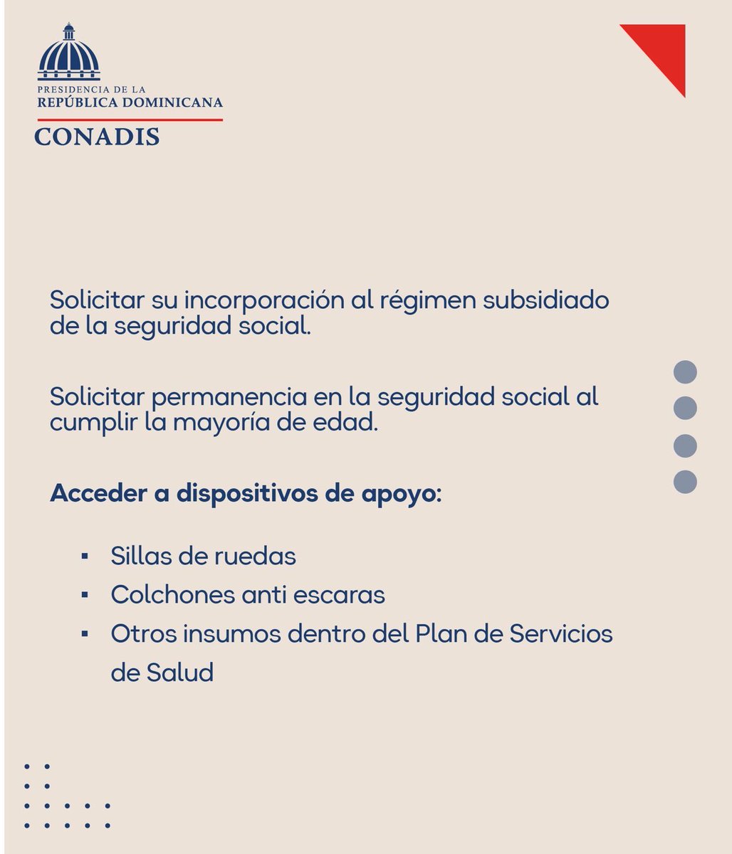 ConadisRD's tweet image. ¿Conoces los beneficios del Certificado de Discapacidad? 🤔

Este documento oficial te permite acceder a programas, servicios y oportunidades que promueven la inclusión y el ejercicio pleno de tus derechos.

¡Infórmate y acércate al CONADIS! 

#CONADIS #InclusiónSocial