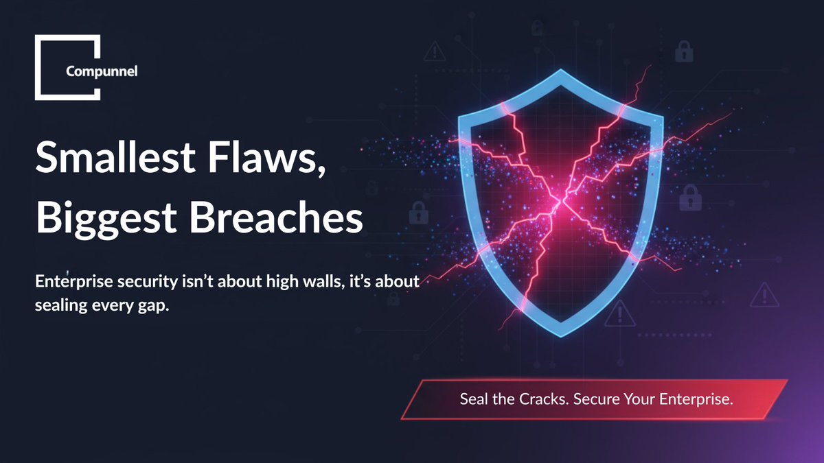 Compunnelinc's tweet image. The smallest flaw can trigger the biggest breach. 
Enterprise security isn’t about walls, it’s about sealing every gap. 
hubs.li/Q03Nf7SM0
#AIProtection #Compunnel #Cybersecurity