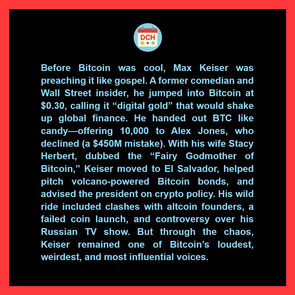 Bitcoin's Wild Prophet: Max Keiser's Journey

Link to the full article in the comments.

#MaxKeiser