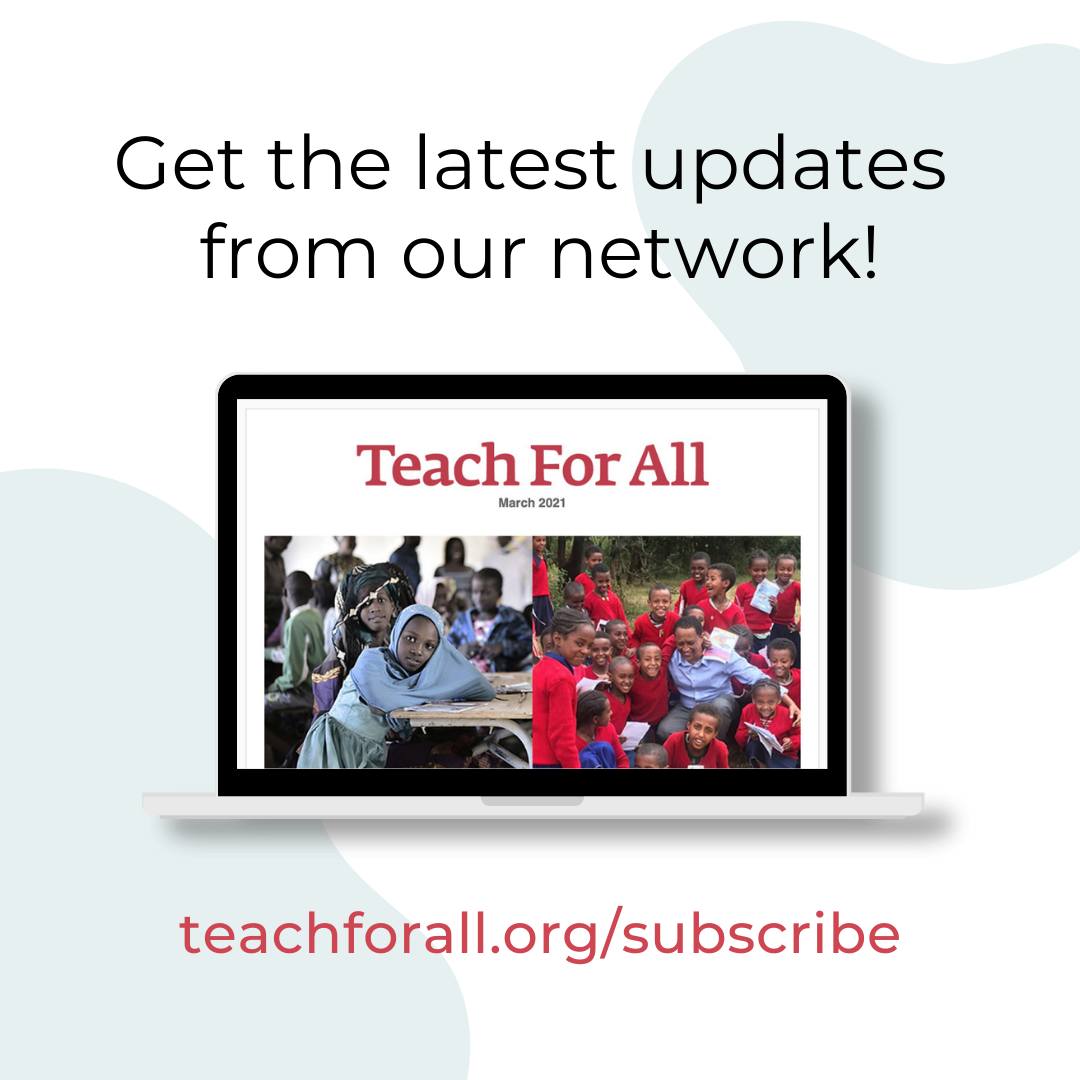 TeachForAll's tweet image. Are you getting all the exciting updates in education from our global network? If not, sign up for our newsletter here 👉 brnw.ch/21wWAvA