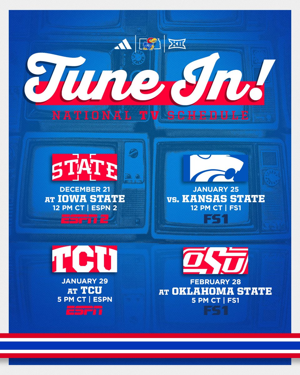 KUWBball's tweet image. The spotlight awaits 📺

Check out when the Jayhawks hit the national stage this season!

Read more → bit.ly/WBB-TV-Schedule