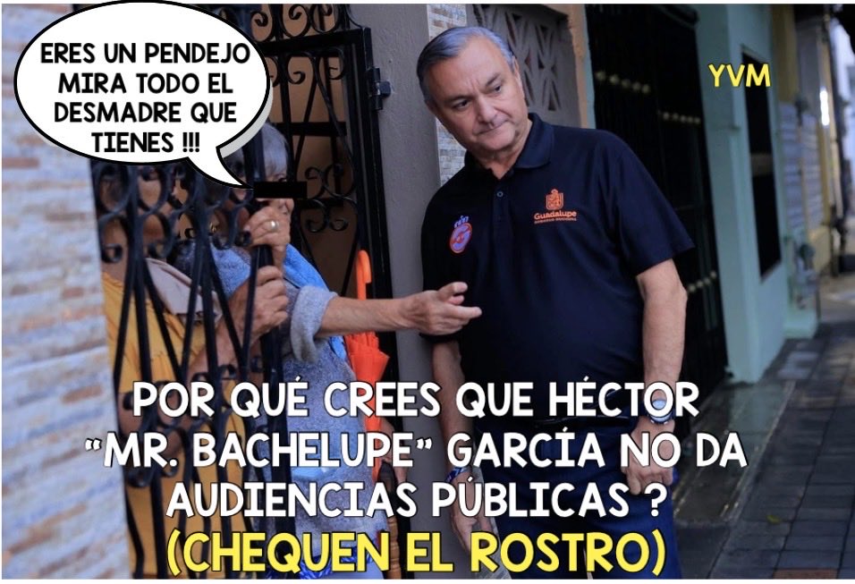 QUE CARITA “MR BACHELUPE” . . . . 
Pero que tal cuando SALEN A “MENDIGAR” EL VOTO y a DECIR MENTIRAS !!!
LA IMAGEN DE LA SEMANA.

#hectorgarcianl
#hectorgarcia
#GuadalupeNL
#SeamosGrandes
#Guadalupe