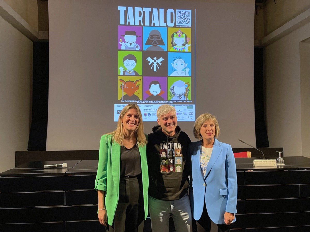 Tartalo (@tartalogasteiz) on Twitter photo TARTALO 2025 ha dado hoy el pistoletazo de salida a la tercera edición, con la rueda de prensa de presentación.
Gracias a la diputada <a href="/SarayZarateEAJ/">Saray Zarate</a> y a la concejala <a href="/soniadiazde/">Sonia Dz de Corcuera</a> por apoyar el proyecto TARTALO 2025 ha dado hoy el pistoletazo de salida a la tercera edición, con la rueda de prensa de presentación.
Gracias a la diputada <a href="/SarayZarateEAJ/">Saray Zarate</a> y a la concejala <a href="/soniadiazde/">Sonia Dz de Corcuera</a> por apoyar el proyecto