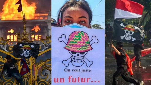 #Madagascarprotests #GenZProtest On en parle très peu en France, mais à #Madagascar, le mouvement #GenZ, un soulèvement populaire de la jeunesse, vient de chasser du pouvoir le président du pays.
Avec pour emblème le pavillon des Pirates au Chapeau de Paille de #ONEPIECE , ils