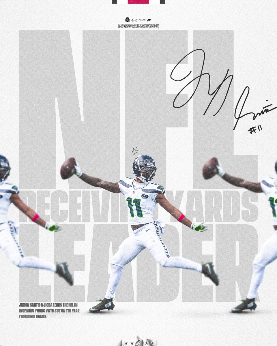 OhioStateFB's tweet image. 𝐉$𝐍 Leading the @NFL in Receiving Yards with 6️⃣9️⃣6️⃣
    
@jaxon_smith1 | #DevelopedHere 🌰