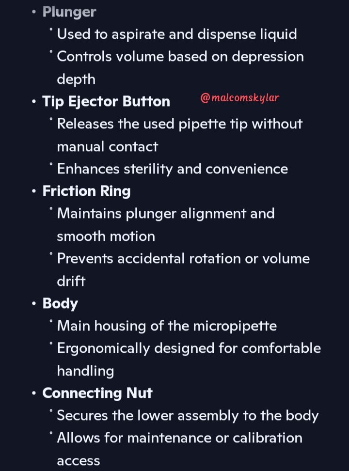 Malcomskylar's tweet image. Parts of #micropipette 
#malcomskylar #pipette #chemistry #laboratoryequipment