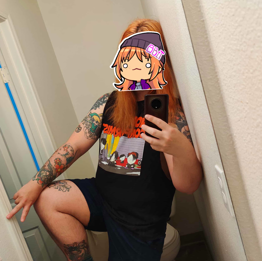 I do find it funny how my Vtuber models have all these bright colors when most of the time I wear all black irl 🤣

(Orange and Purple are my favorite colors tho 💜)