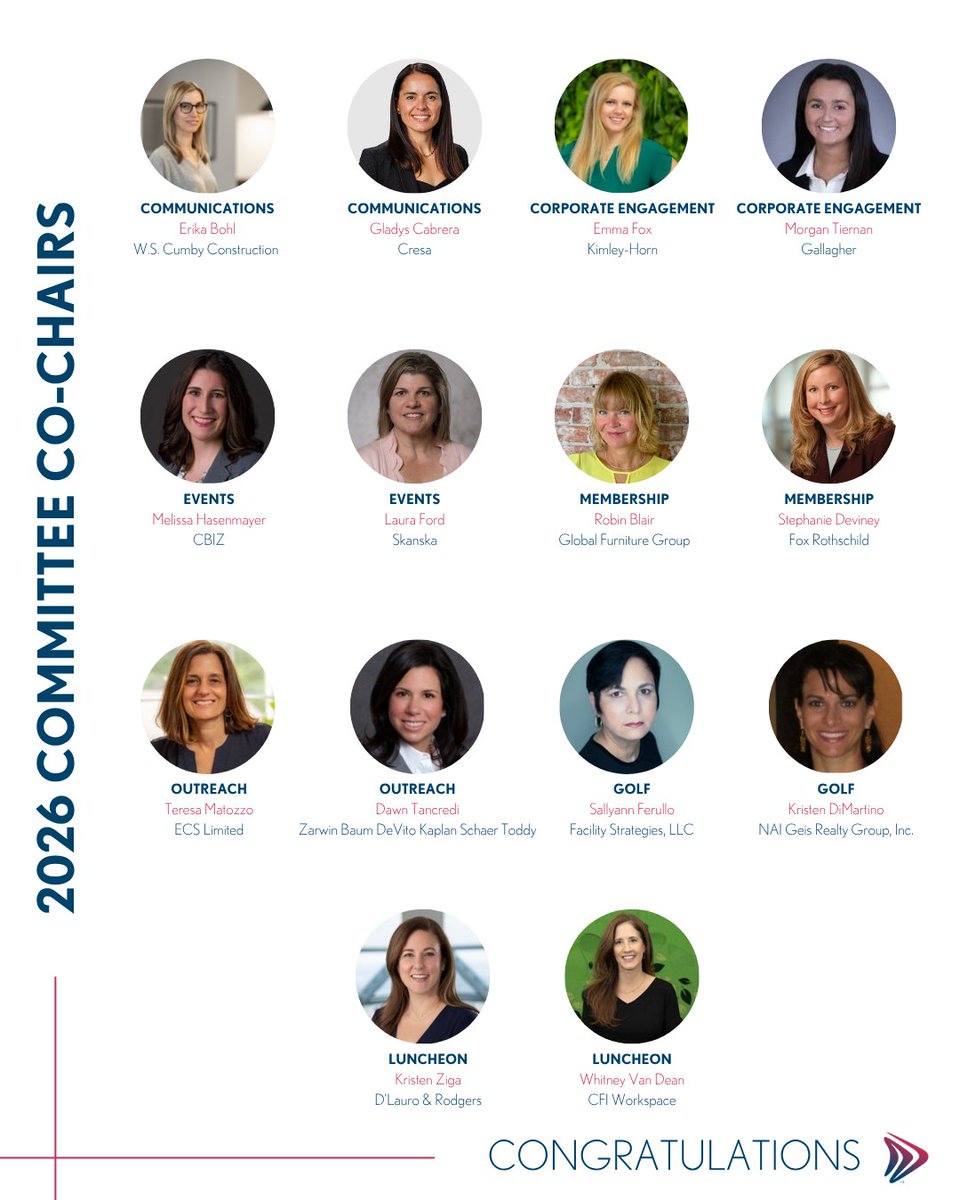 Congratulations to our 2026 Committee Co-Chairs, and thank you to everyone who nominated and voted in our election. We are thankful for our engaged members and dedicated volunteers who bring our mission to life every day!

#GreaterWithCREW #GreaterMeansAll