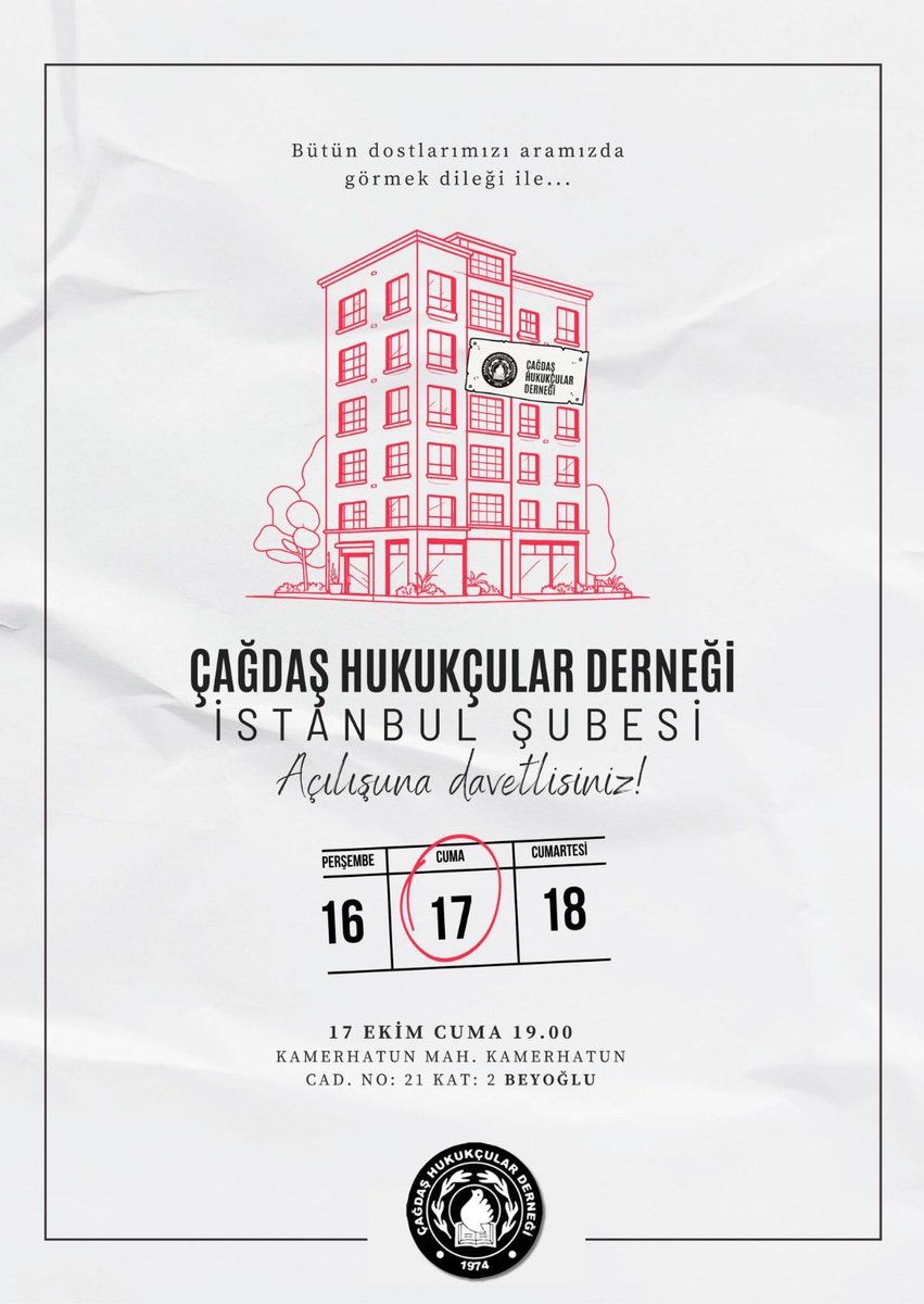 istanbulCHD's tweet photo. ÇHD İstanbul Şube olarak gelenekten geleceğe yolculuğumuzda bir adım daha atıyoruz, yeni adresimizde açılışımızı yapıyoruz. 

Kapatmalara, saldırılara, baskılara rağmen yıllar boyunca omuz omuza mücadele ettiğimiz tüm dostlarımızı açılışımızda yanımızda görmeyi diliyoruz. https://t.co/9PhYDrB46H