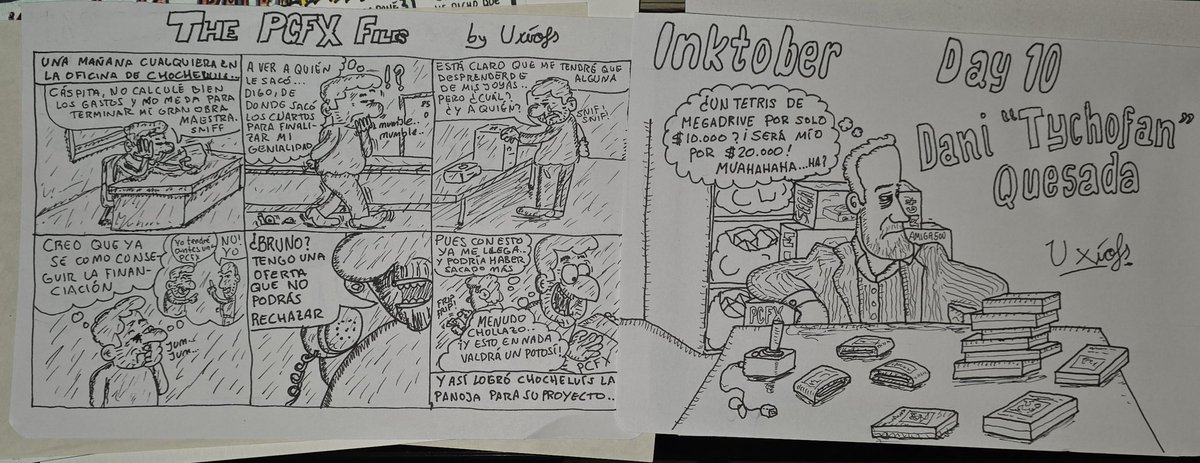 Ojo, que <a href="/Durruti_K/">Uxío "blacksoulska" Feixoo Seara ||*|| FCK NZS</a> me ha mandado sus dibujos ORIGINALES en los que aparezco. ¡Nunca unas ojeras dieron tanta distinción! ¡Mil gracias! 🤩🤩

(con cameos de <a href="/jlsanzf/">José Luis Sanz</a> <a href="/YeOldeNemesis/">Bruno Sol 🌴🚗🌴 (Team Kafka)</a> y compañía)