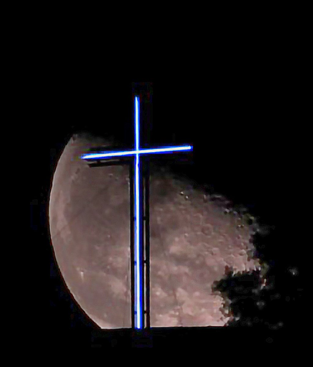 Pefkos cross last night as the moon was rising.