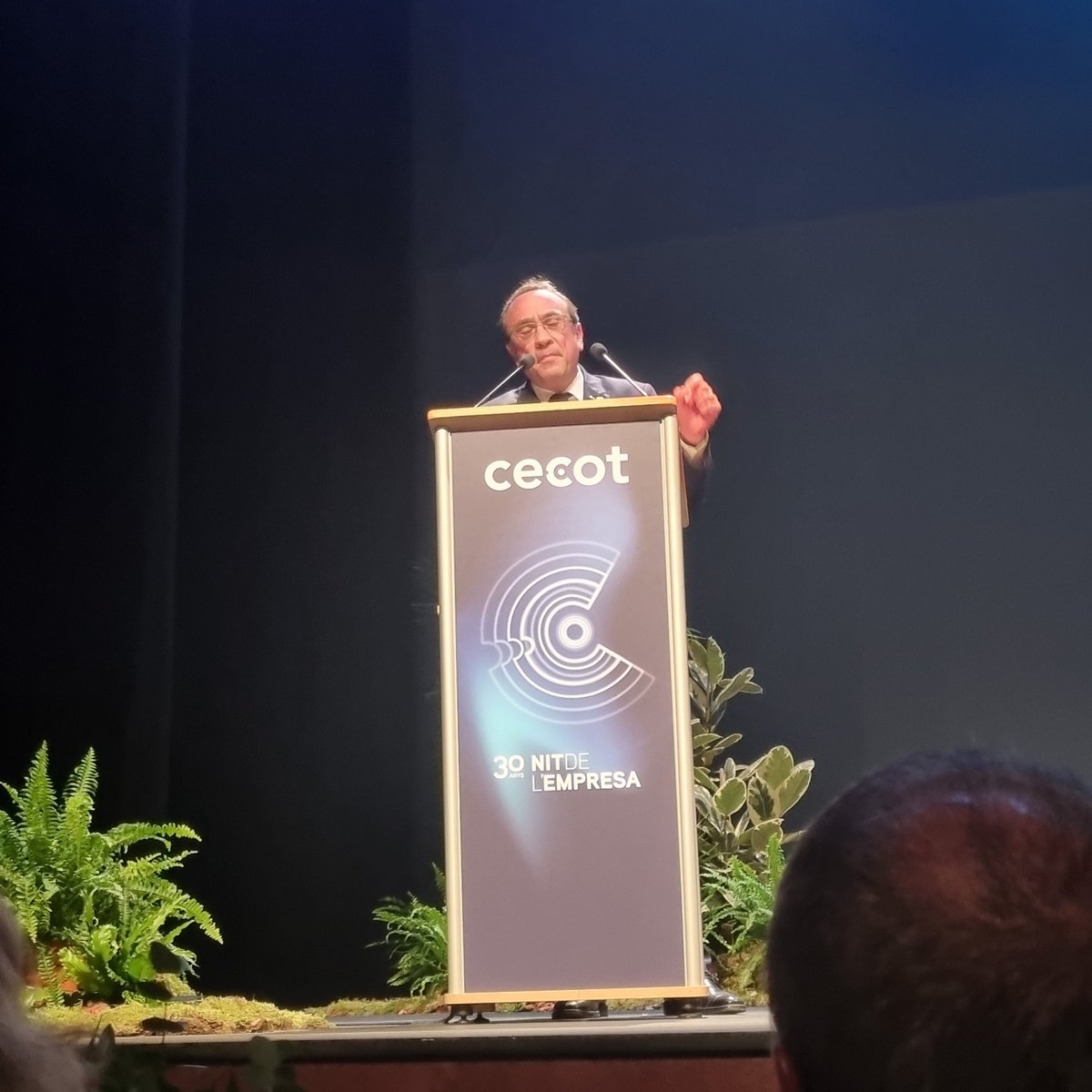 Josep Rull, president del Parlament,  a la 30a #NitCecot posa de relleu les excel.lències de Cecot en la seva tasca: Oficina de Transició Ecològica, valors  i paper empresarial, sentit de comunitat empresarial...