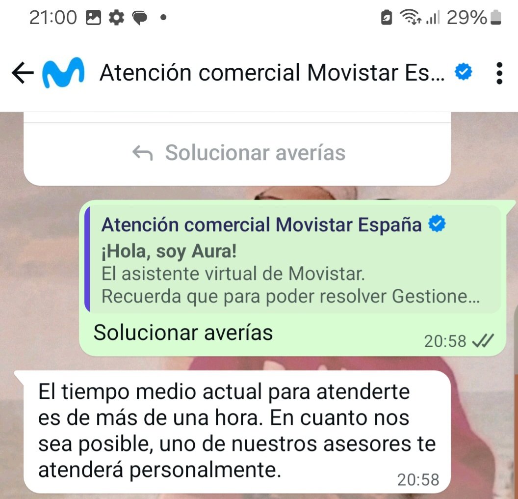 Garbineplazasu's tweet photo. Impresentable @movistar_es
 Atiendan al cliente, por favor. https://t.co/vWWrYqiob4