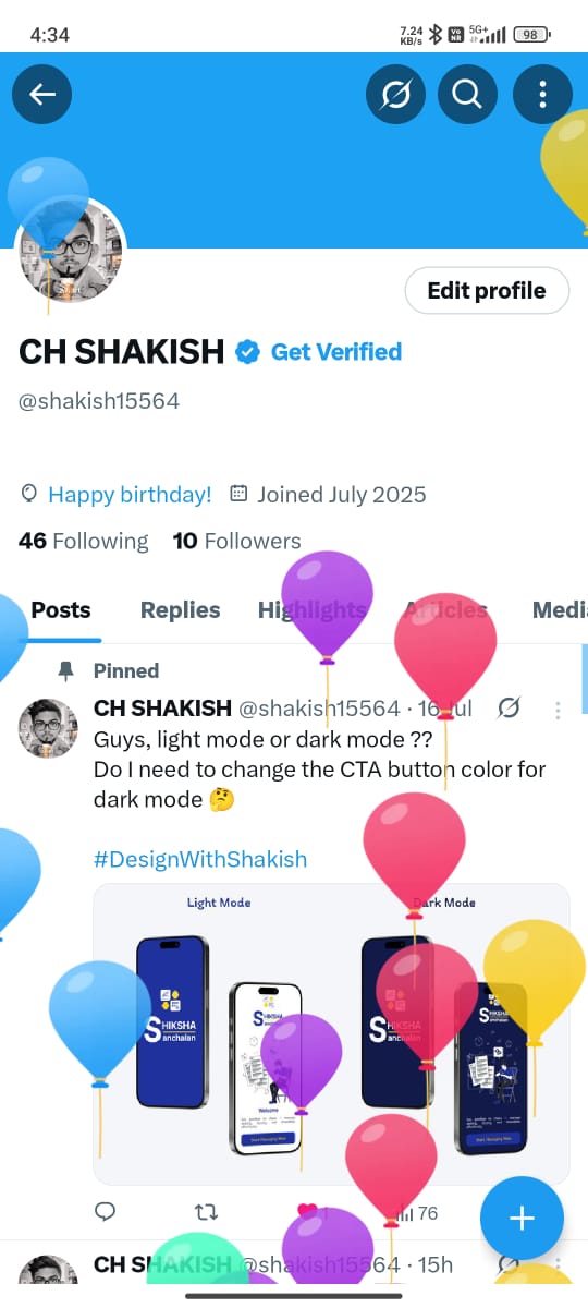 shakish15564's tweet image. Operation 15: Next Horizon 🌅
Day 7 of Week 15 🎉
Today's Progress ✅
• Solved LeetCode #2273
• Studied Cloud Computing
Celebrated my Birthday 🎂 — a day filled with joy, gratitude, and reflections ✨
#NextHorizon #BirthdayVibes #LeetCode #CloudComputing #CodeWithShakish