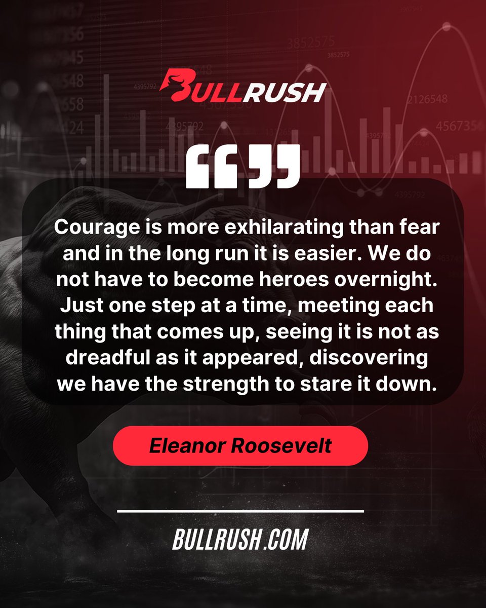 Courage &gt; Fear. Every. Time. 

You don’t have to take giant leaps. Just steady steps forward.
Every challenge you face in the markets builds your resilience.
Every small win reminds you: the things you feared weren’t as dreadful as they seemed.

That’s how traders evolve: one
