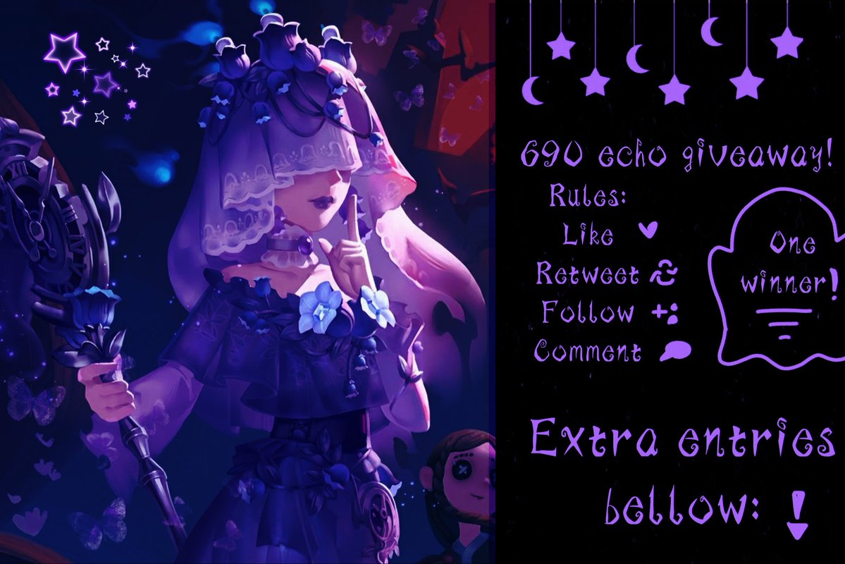 ganjiemma's tweet image. 💜 690 ECHO GIVEAWAY! ☺️
Info on how to get up to 2 extra entries bellow &amp;lt;3 ends around the 31th!! 
#idvtwt #identityv