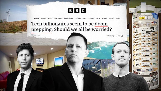 Los arquitectos de la era digital están comprando "seguros contra el apocalipsis" y construyendo búnkeres: 

Hablamos de fortalezas subterráneas con puertas blindadas, tierras de cultivo privadas y sistemas fuera de la red.  

¿Qué sabrán ellos que nosotros no sabemos?