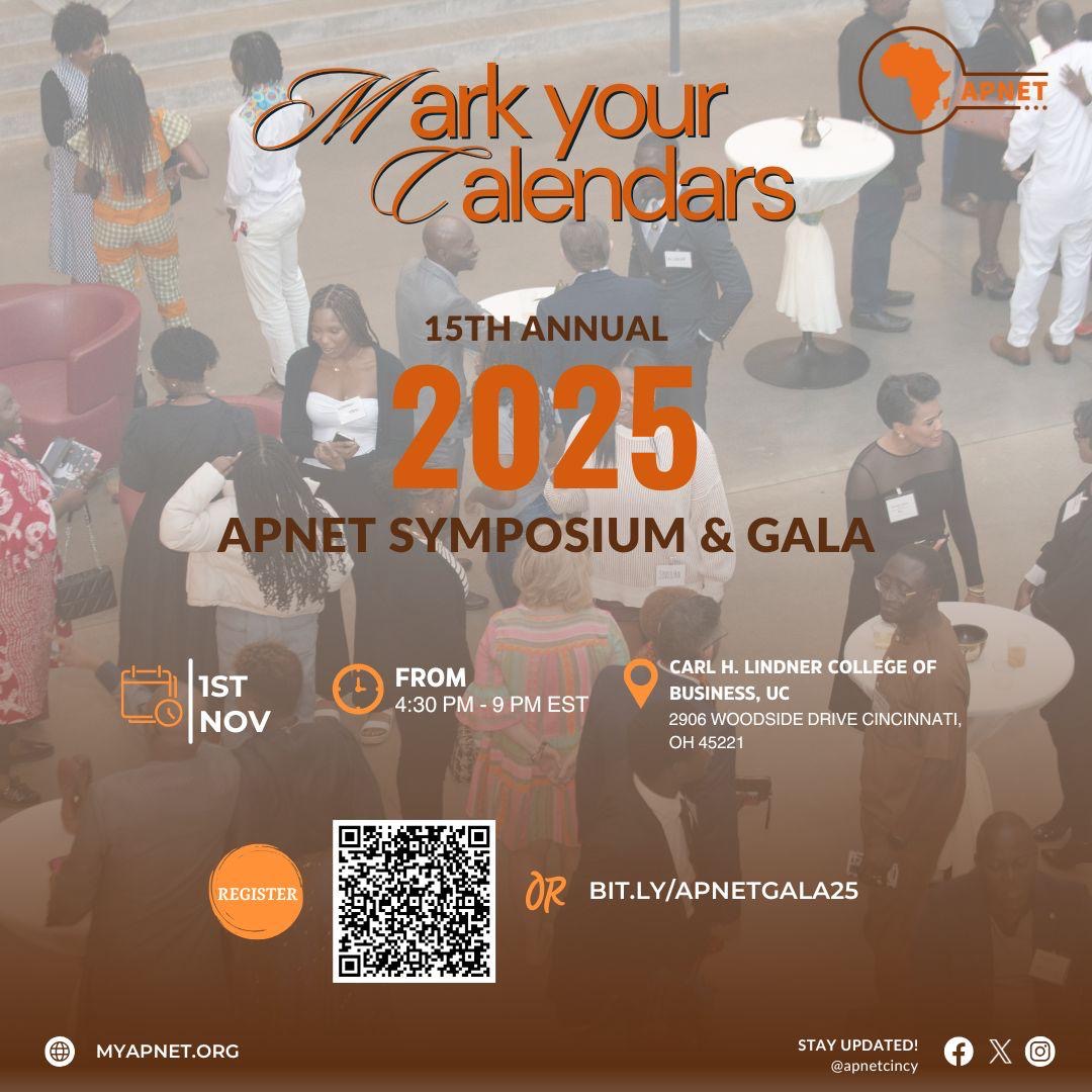 apnetcincy's tweet photo. Mark your calendars! 🗓️
The 15th Annual APNET Symposium &amp; Gala is happening Nov 1, 2025 🎉

Join us for an evening of celebration, connection, and excellence at UC’s Lindner College of Business!

🎟️ Register now: https://t.co/hZMnDjffK1

#APNET #CincinnatiEvents https://t.co/JDdvpiKRud