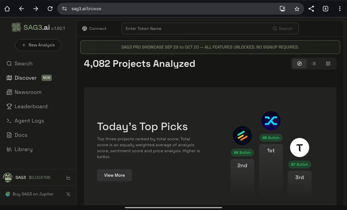 Baheet_'s tweet image. In a market where we have over 37 million tokens and 5,300 new launches daily,
pro traders definitely need a tool that can deliver precision, speed, and clarity.
@SAG3_labs is built for that... specially designed for traders seeking fundamental clarity.
Its Pro features…