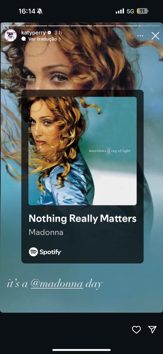 Katy Perry, gente como a gente, hiperfocada na Madonna hoje ❤️