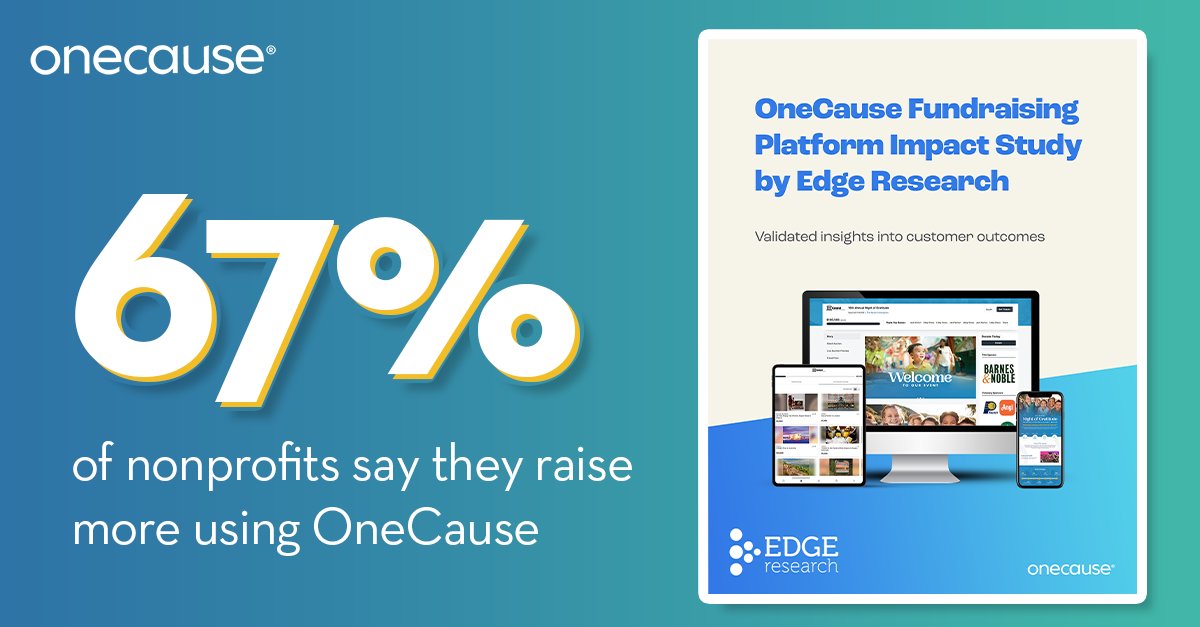 A new, independent study from <a href="/EdgeResearchDC/">Edge Research</a> found that 67% of nonprofits say the OneCause Fundraising Platform helps them raise more. From efficient fundraising to a better donor experience, the data proves it: OneCause tech drives measurable results. bit.ly/4nPc3z2