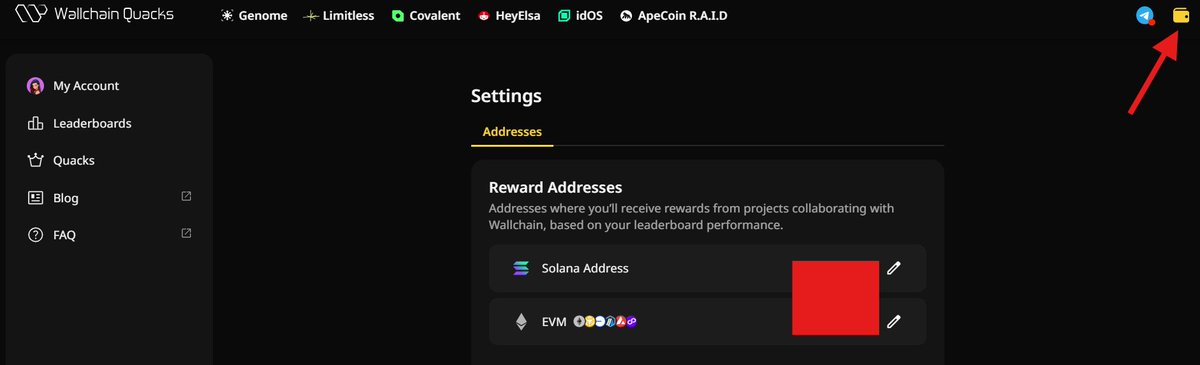The_sugargirl's tweet image. If you're on wallchain, go add your Sol and EVM wallets to your profile.
Simply click on the wallet icon at the top right hand corner and add the wallets.
Deadline 15th October, 1pm UTC.