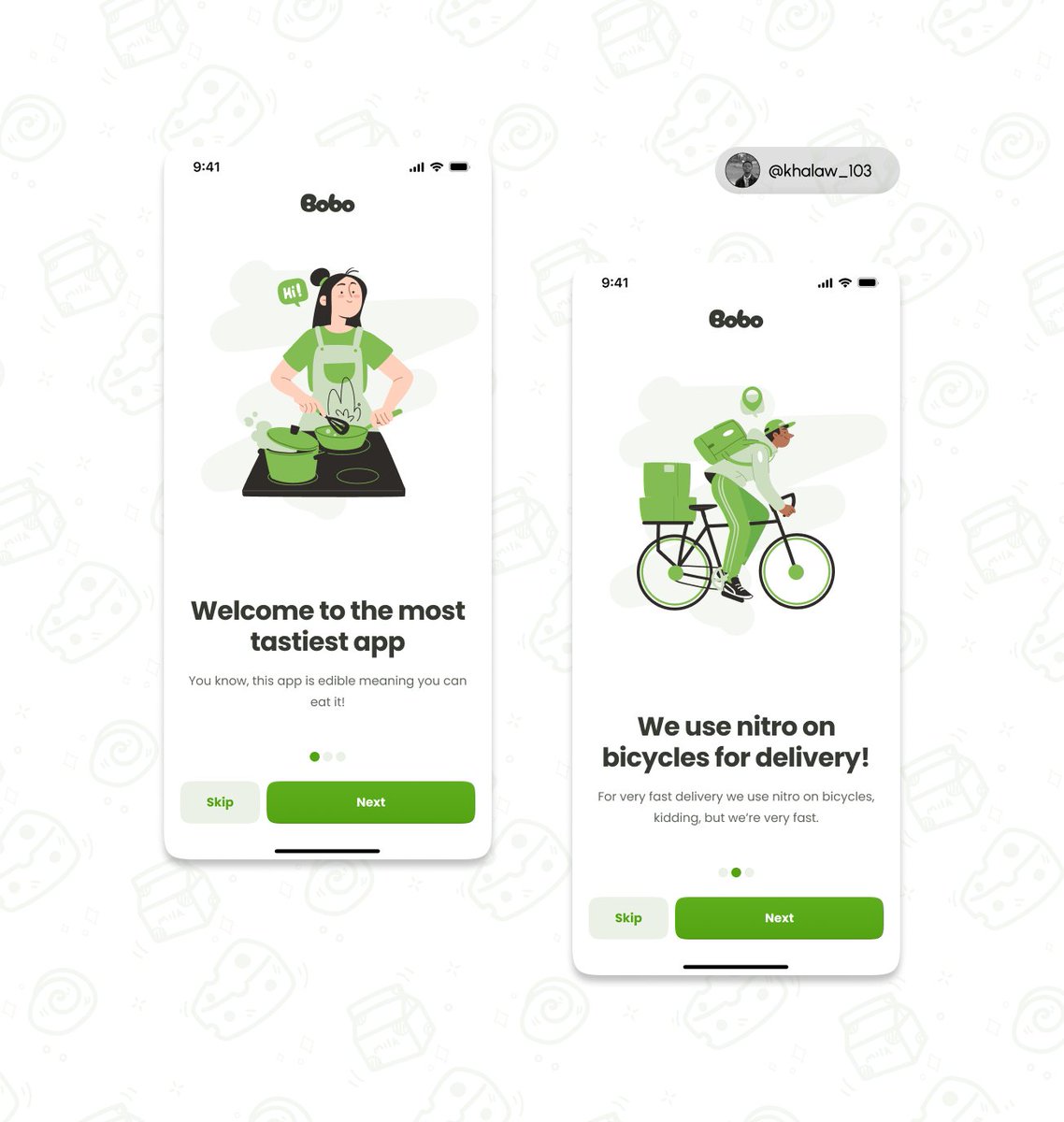 khalaw_103's tweet image. Day 43/90:

A playful onboarding experience designed to make users smile before their first bite. From vibrant illustrations to witty copy, every screen was crafted to create a light, engaging start to the user journey.

#UIDesign #UXDesign #ProductDesign #FoodApp #DailyUI