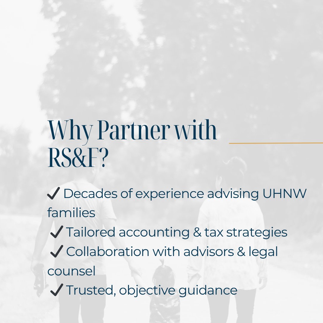 RSandFLLC's tweet photo. With wealth comes complexity, but also opportunity. 💡   

From succession to philanthropy, our team provides trusted guidance to help you build and protect your legacy. The future starts with mindful planning today.   

 #RSF #UltraHighNetWorth #GenerationalWealth https://t.co/WYEBvXjxdE