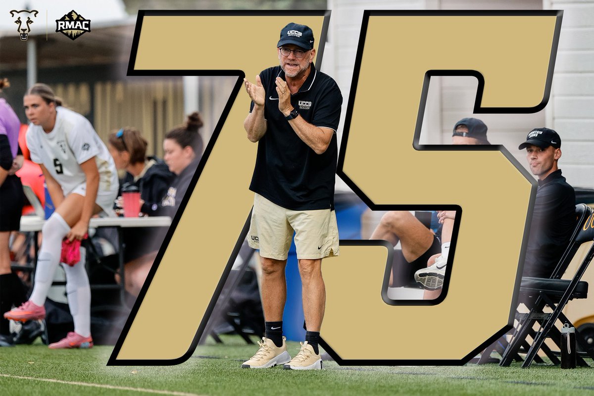 ⚽️🏅 Women's Soccer Head Coach J. B. Belzer captured his 75th win at UCCS yesterday with a 3-0 victory over #25 Regis University. The win is the 391st of his 30-year career. Congratulations Coach! Here's to many more with the Black and Gold!