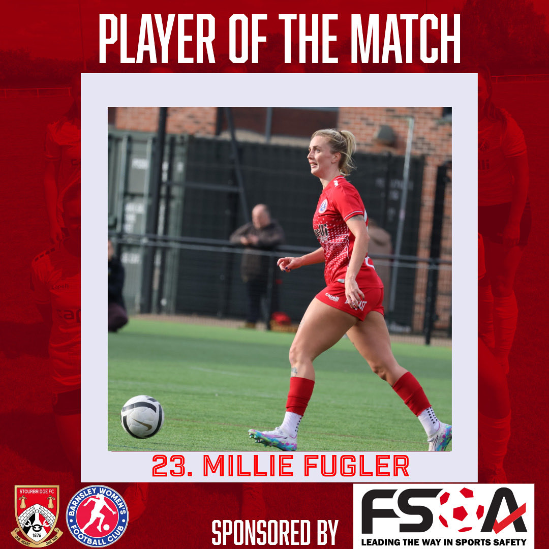 POTM

<a href="/TheFSOA/">FSOA</a> Player of the Match for yesterday’s game at Stourbridge was Millie Fugler. Congratulations Millie!

#youreds #barnsleywfc #bwfc #POTM