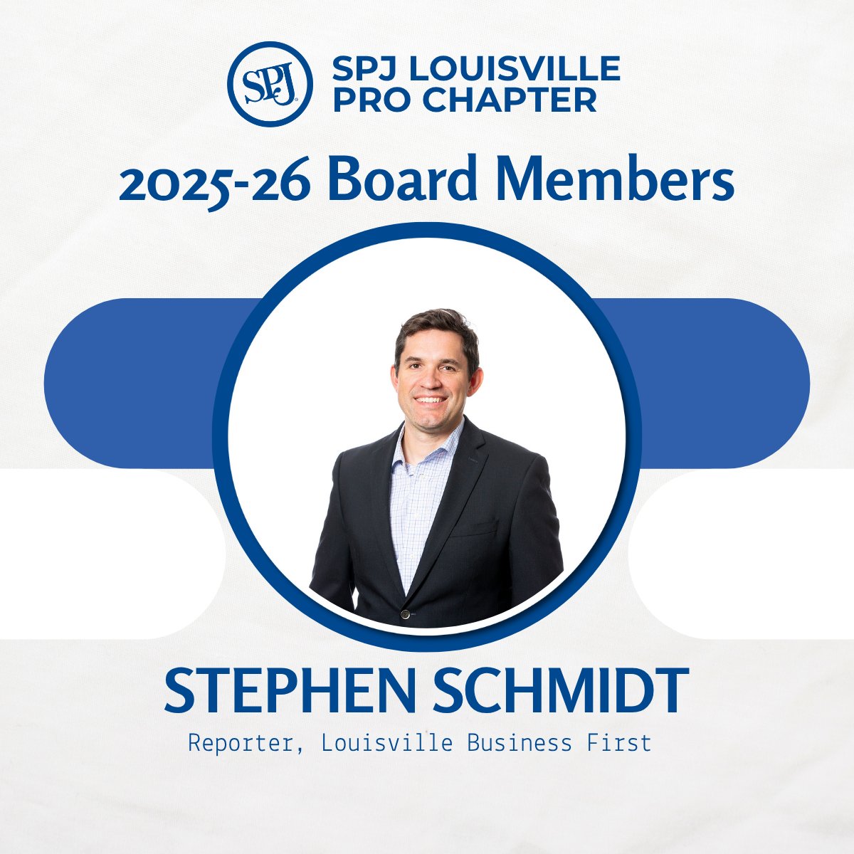 Meet our 2025-26 SPJ Louisville Board of Directors! Stephen Schmidt is a reporter for <a href="/BFLouisville/">Louisville Business First</a>. This is his first year on the board and he is on the Education Committee. Thanks for supporting local journalism, Stephen! #localjournalism #journalism