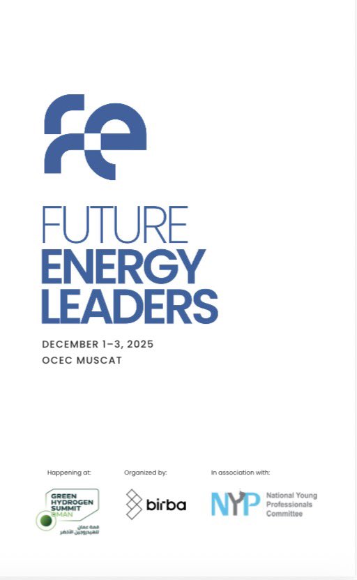 مسابقة قادة طاقة المستقبل 2025
نافس على مستوى 60 دولة و600 جامعة حول العالم 🚀
قدّم بحثك في الطاقة الخضراء وكن ضمن أفضل 10 تُعرض أبحاثهم في قمة عُمان للهيدروجين الأخضر 🌍
احصل على جوائز تفوق 5000 دولار مع تغطية كاملة للسفر والإقامة 🏆
كن أنت قائد التحول الطاقي القادم ⚡

للتقديم